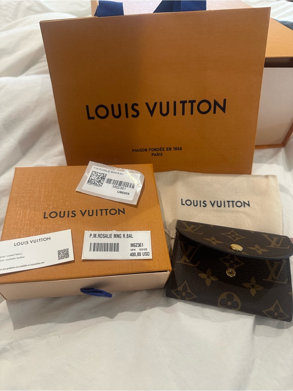 Louis Vuitton Brown Monogram Key & Card Holder with Gold-Tone Snap